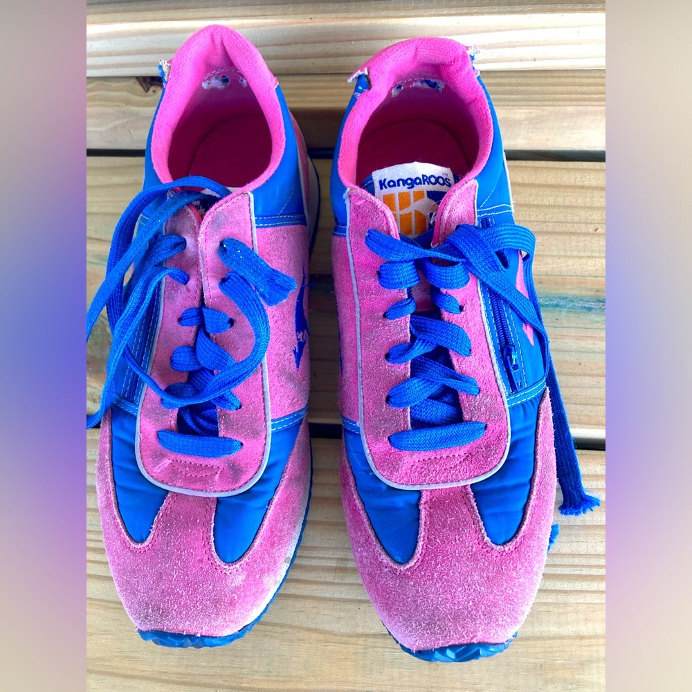 Women's Kangaroo Shoes Pink Blue Zipper Pouches Size 11 US / 9 UK / 43 EU